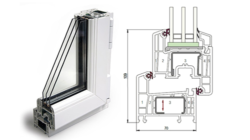 Балконный блок 1500 x 2200 - REHAU Delight-Design 32 мм Истра